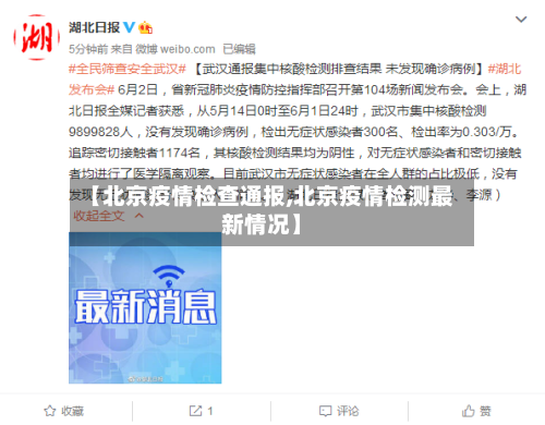 【北京疫情检查通报,北京疫情检测最新情况】-第2张图片