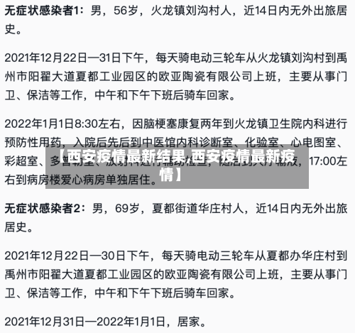 【西安疫情最新结果,西安疫情最新疫情】