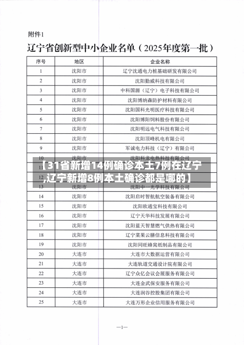 【31省新增14例确诊本土7例在辽宁,辽宁新增8例本土确诊都是哪的】-第3张图片