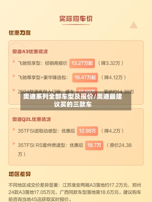 奥迪系列全部车型及报价/奥迪最建议买的三款车-第2张图片