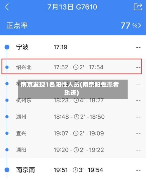 南京发现1名阳性人员(南京阳性患者轨迹)-第2张图片