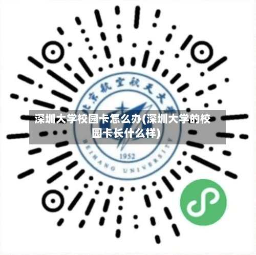 深圳大学校园卡怎么办(深圳大学的校园卡长什么样)
