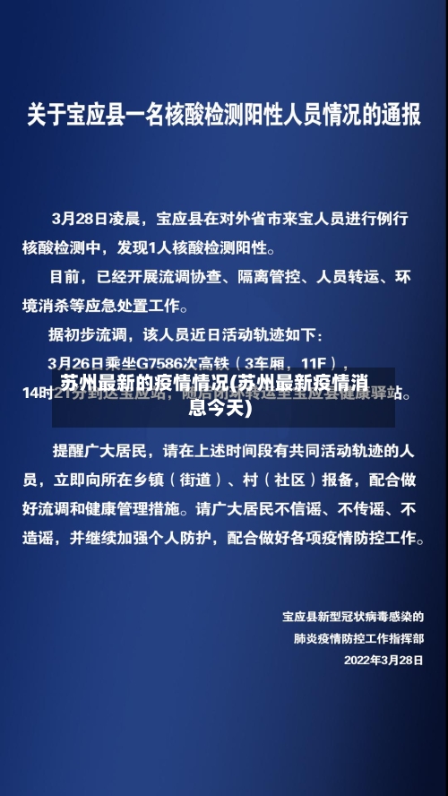 苏州最新的疫情情况(苏州最新疫情消息今天)