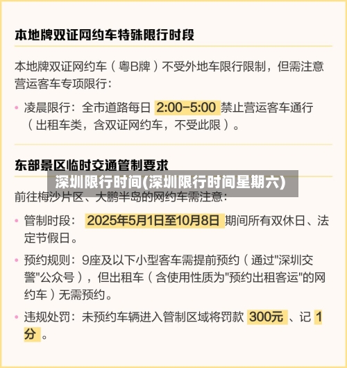 深圳限行时间(深圳限行时间星期六)-第3张图片