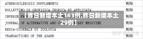 【昨日新增本土163例,昨日新增本土29例】