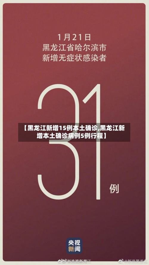 【黑龙江新增15例本土确诊,黑龙江新增本土确诊病例5例行程】