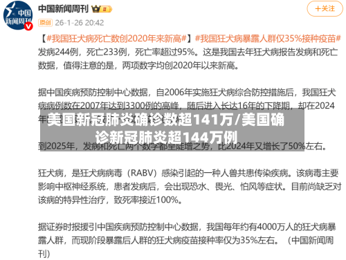 美国新冠肺炎确诊数超141万/美国确诊新冠肺炎超144万例-第2张图片