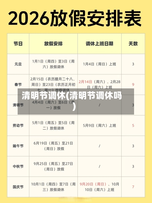 清明节调休(清明节调休吗)